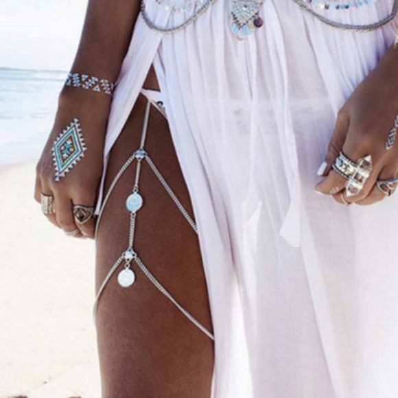Leg chains boho anklet body chain jewelry - Picture 2 of 6